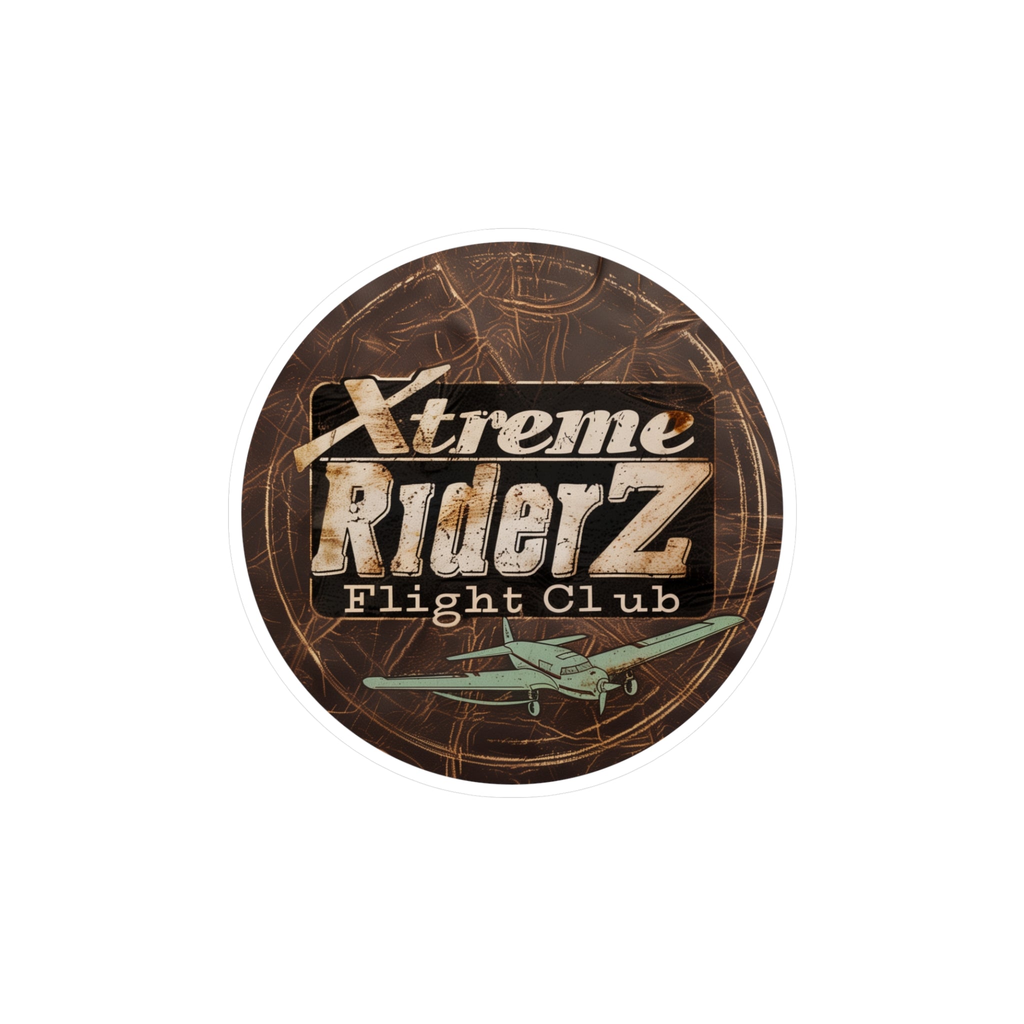 Flight Club Retro Vintage - Xtreme Riderz- Vinyl Decal Round